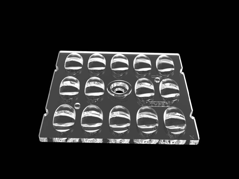 3030 Square Led Lens 6 In 1 Street Light Lenses